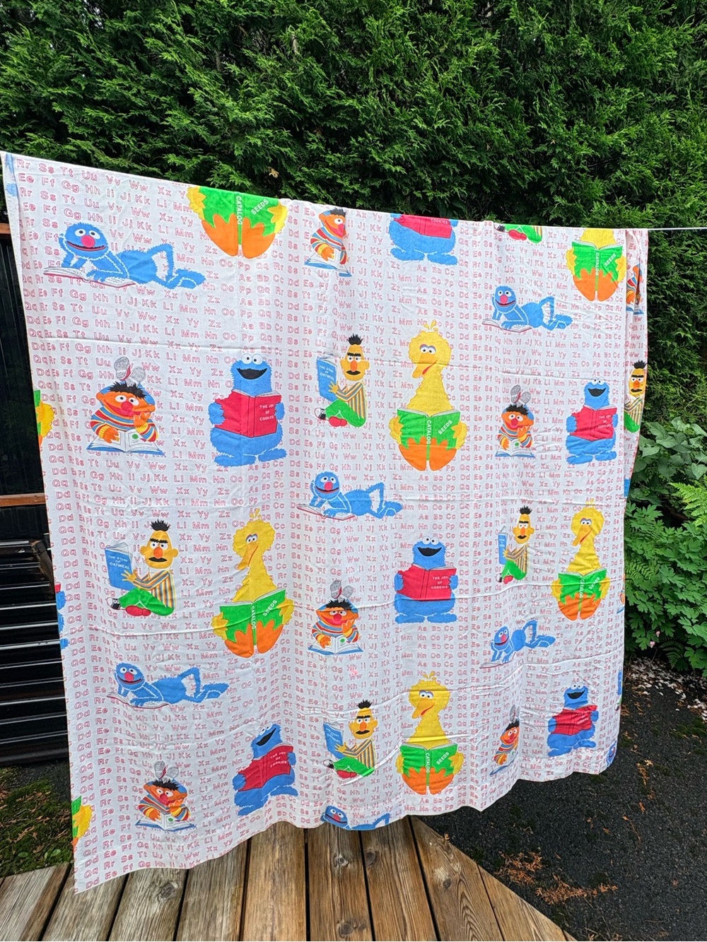 Vintage Sesame Street Bed Sheet